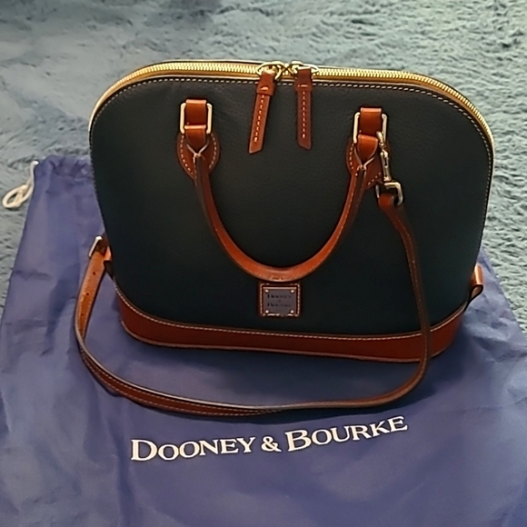 Navy Dooney & Bourke Dome Satchel - Picture 1 of 13